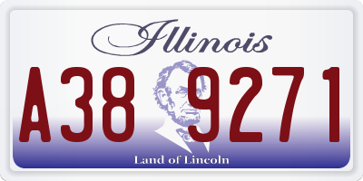 IL license plate A389271