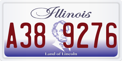 IL license plate A389276