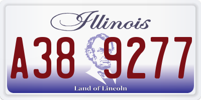 IL license plate A389277