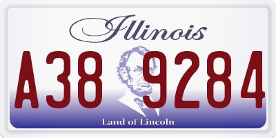 IL license plate A389284