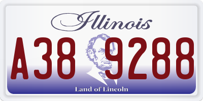 IL license plate A389288