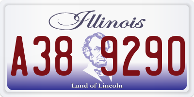 IL license plate A389290