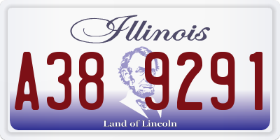 IL license plate A389291