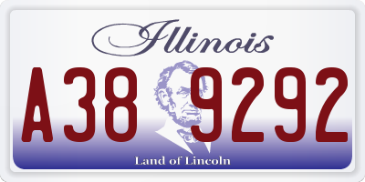 IL license plate A389292
