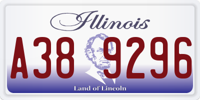 IL license plate A389296