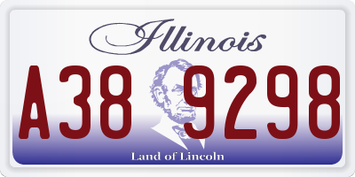 IL license plate A389298