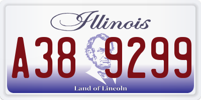 IL license plate A389299