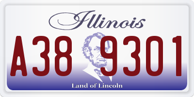 IL license plate A389301