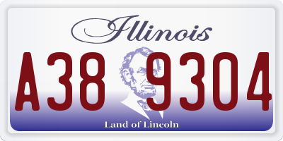 IL license plate A389304