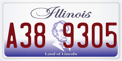 IL license plate A389305