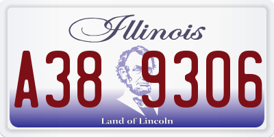 IL license plate A389306