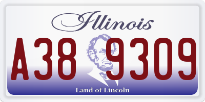 IL license plate A389309