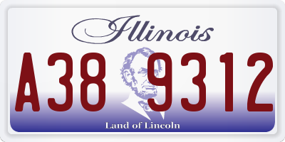 IL license plate A389312