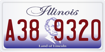IL license plate A389320