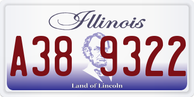 IL license plate A389322