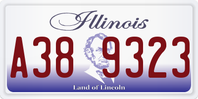 IL license plate A389323