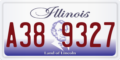 IL license plate A389327