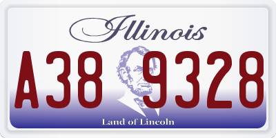 IL license plate A389328