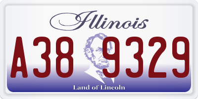 IL license plate A389329