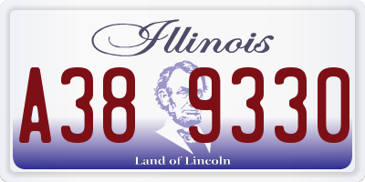 IL license plate A389330