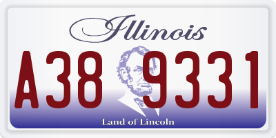 IL license plate A389331