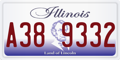 IL license plate A389332
