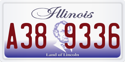 IL license plate A389336