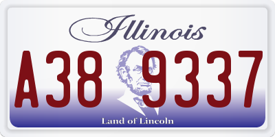 IL license plate A389337