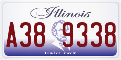 IL license plate A389338