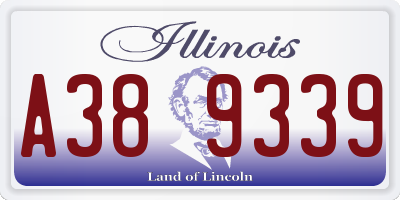 IL license plate A389339