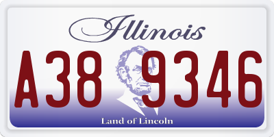 IL license plate A389346