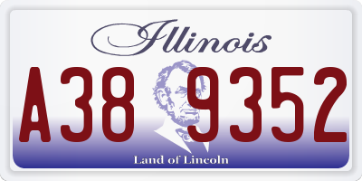 IL license plate A389352
