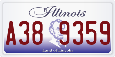 IL license plate A389359