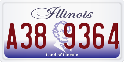 IL license plate A389364