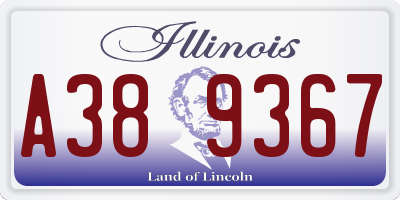 IL license plate A389367