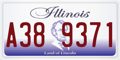 IL license plate A389371