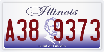IL license plate A389373