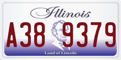 IL license plate A389379