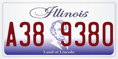 IL license plate A389380