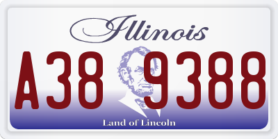 IL license plate A389388