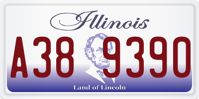 IL license plate A389390