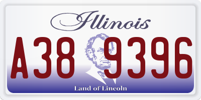 IL license plate A389396