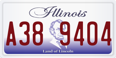 IL license plate A389404