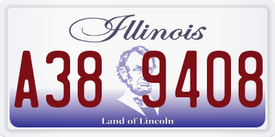 IL license plate A389408