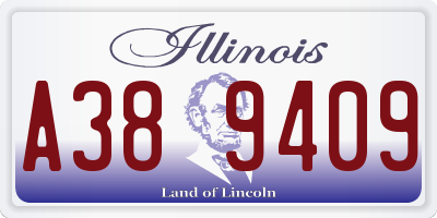 IL license plate A389409