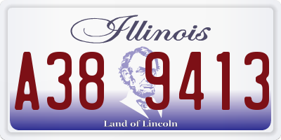 IL license plate A389413
