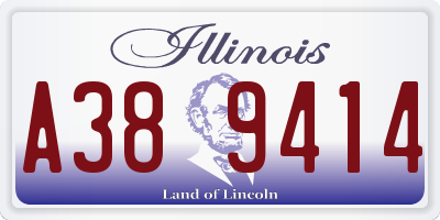 IL license plate A389414