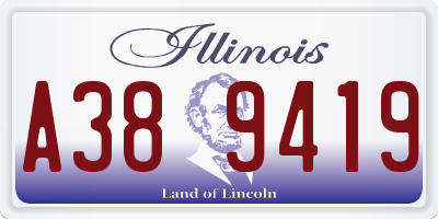 IL license plate A389419