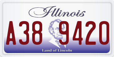IL license plate A389420