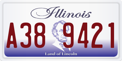 IL license plate A389421